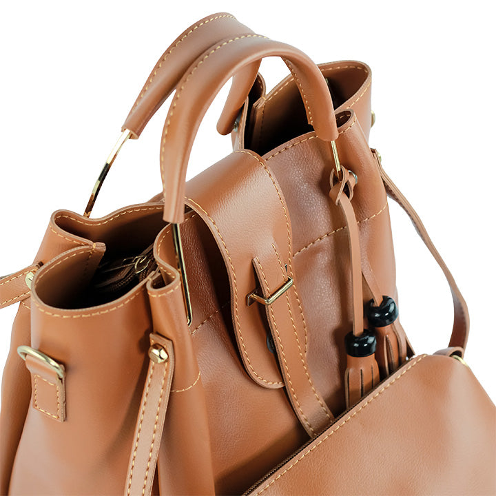 LuxeTote 3PC - Brown