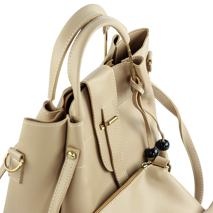 LuxeTote 3PC - Beige