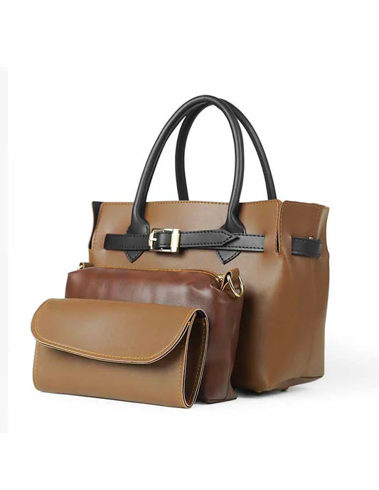 Sandy Bag Brown Set of 3