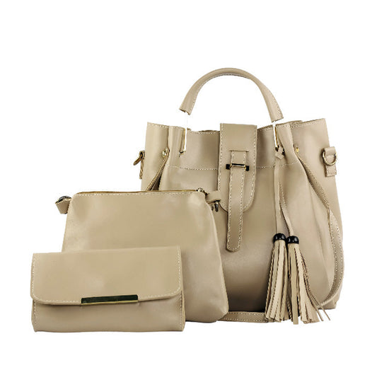 LuxeTote 3PC - Beige