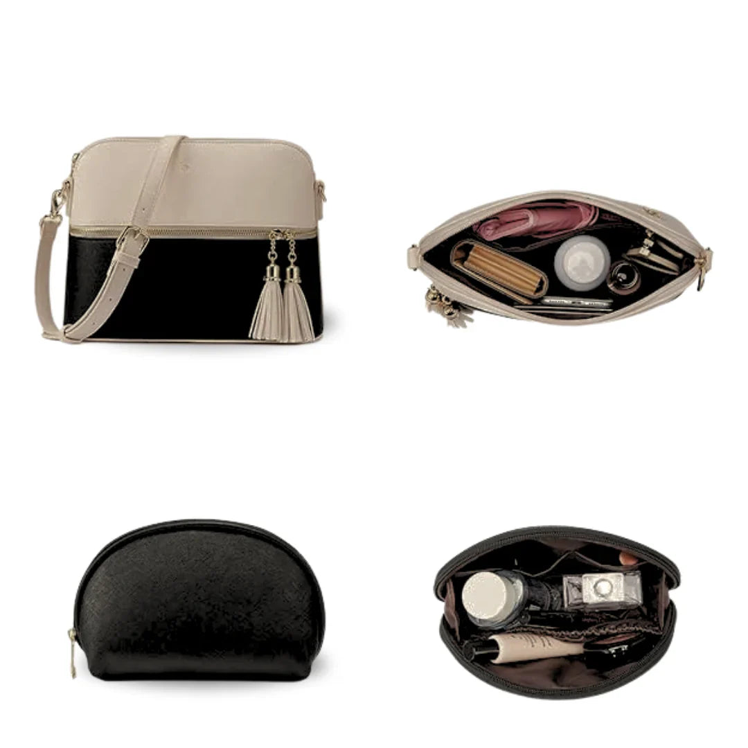 Cresent Bag Beige / Black