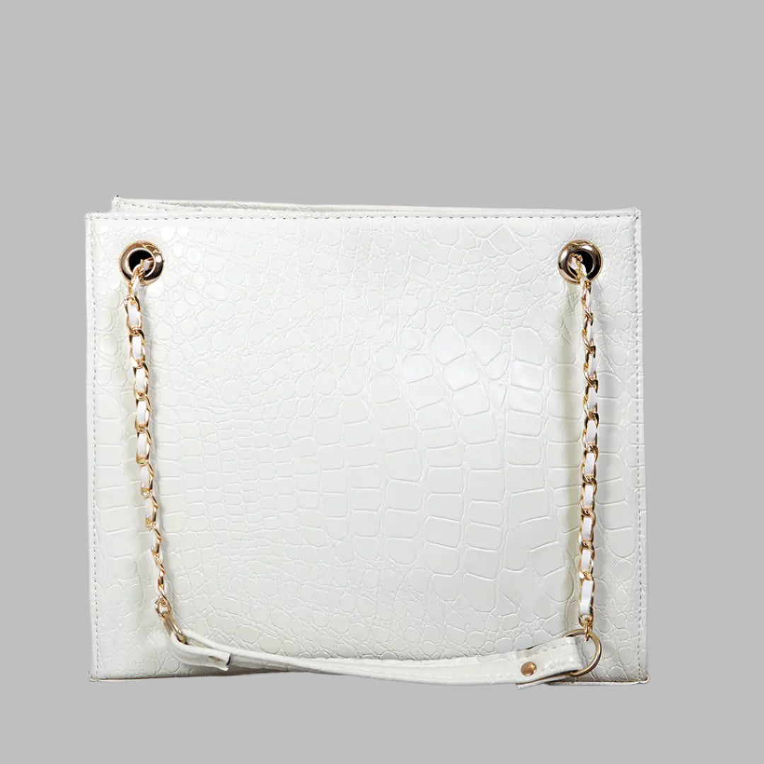 Croc Tote Bag White