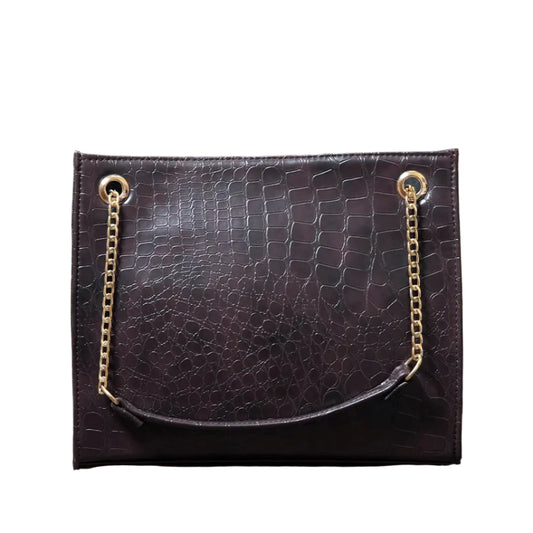 Croc Tote Bag Brown
